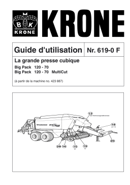 Krone BigPack 120-70, 120-70 Multicut Mode d'emploi