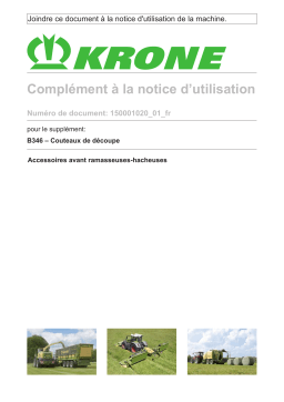 Krone EzBA Trennmesser (B346) Mode d'emploi