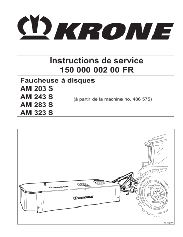 Krone AM 203 S,243 S,283 S,323 S Mode d'emploi | Fixfr