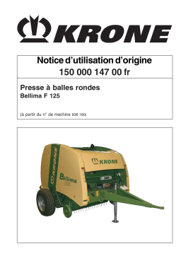 Krone Bellima F 125 Mode d'emploi