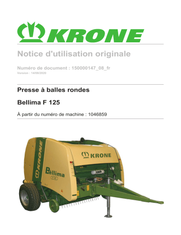 Krone BA Bellima F 125 (RP500-10) Mode d'emploi | Fixfr