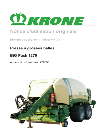 Krone BiG Pack 1270 Mode d'emploi | Fixfr