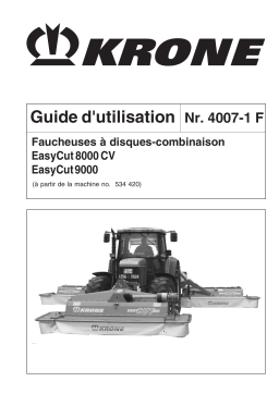 Krone EasyCut 8000 CV, 9000 Mode d'emploi