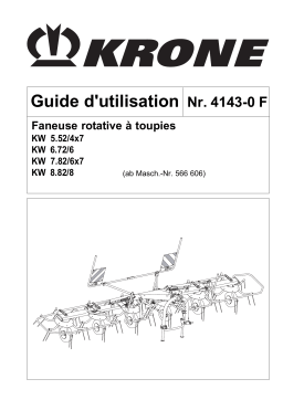 Krone KW5.52/4x7, KW6.72/6, KW7.82/6x7, KW8.82/8 Mode d'emploi