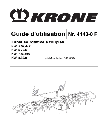 Krone KW5.52/4x7, KW6.72/6, KW7.82/6x7, KW8.82/8 Mode d'emploi | Fixfr