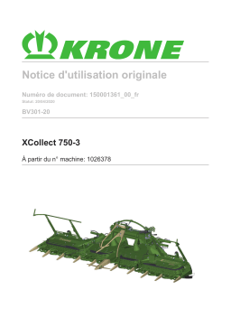 Krone XCollect 750-3 (BV301-20) Mode d'emploi