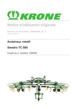 Krone Swadro TC 880 Mode d'emploi