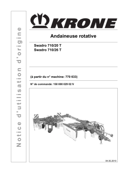 Krone Swadro 710/20 T, Swadro 710/26 T Mode d'emploi