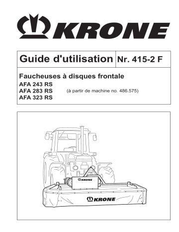 Krone AFA 243_283_323 RS Mode d'emploi | Fixfr