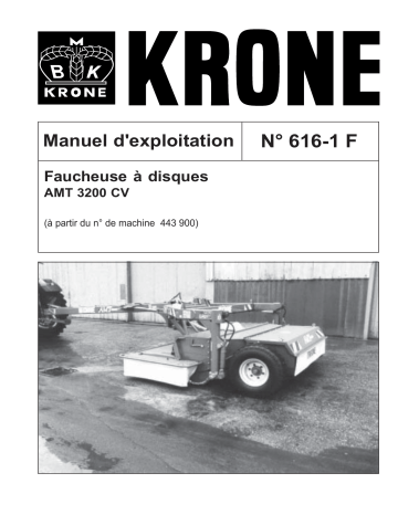 Krone AMT 3200 CV Mode d'emploi | Fixfr