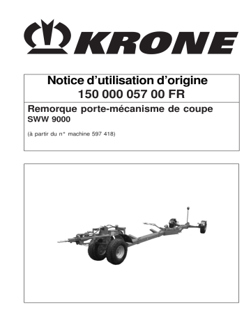 Krone SWW 9000 Mode d'emploi | Fixfr