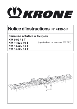 Krone KW9.02/8T, KW11.02/10T, KW13.02/12 T, KW15.02/14T Mode d'emploi