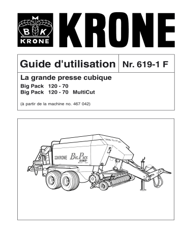 Krone BigPack 120-70, 120-70 Multicut Mode d'emploi | Fixfr