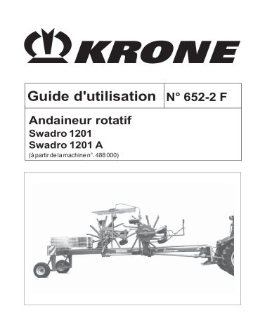 Krone Swadro 1201 A Mode d'emploi | Fixfr