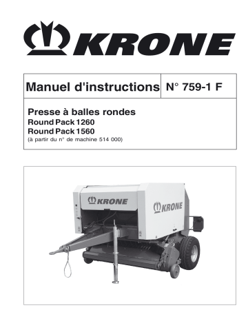 Krone RP 1260/1560 Mode d'emploi | Fixfr