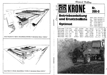 Krone Optimat 2,5-5 Tonnen ; Baujahr 71-85 Mode d'emploi | Fixfr