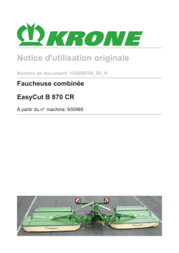 Krone EasyCut B 870 CR Mode d'emploi