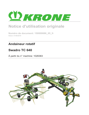 Krone Swadro TC 640 Mode d'emploi | Fixfr