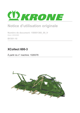 Krone XCollect 600-3 (BV301-10) Mode d'emploi