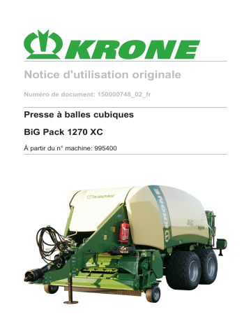 Krone BiG Pack 1270 XC Mode d'emploi | Fixfr