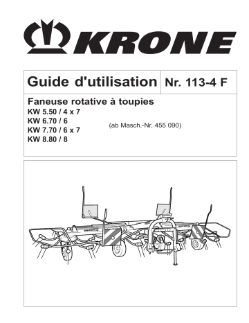 Krone KW 5.50/4x7_6.70/6_7.70/6x7_8.80/8 Mode d'emploi | Fixfr