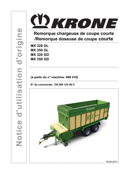 Krone MX 320 GL/GD, MX 350 GL/GD Mode d'emploi