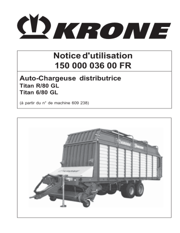 Krone Titan R/80_6/80 GL Mode d'emploi | Fixfr