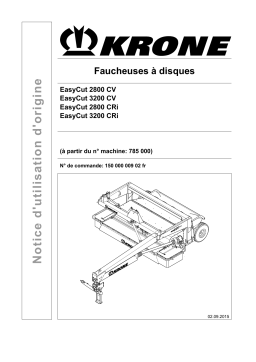 Krone EasyCut 2800 CV, EasyCut 3200 CV, EasyCut 2800 CRi, EasyCut 3200 CRi Mode d'emploi