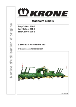 Krone EasyCollect 600-3, EasyCollect 750-3, EasyCollect 900-3 Mode d'emploi