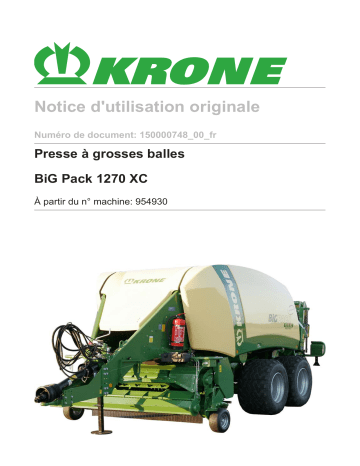 Krone BiG Pack 1270 XC Mode d'emploi | Fixfr