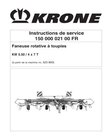 Krone KW 5.50 / 4 x 7 T Mode d'emploi | Fixfr