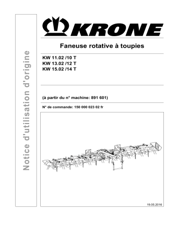 Krone KW 11.02 /10 T, KW 13.02 /12 T, KW 15.02 /14 T Mode d'emploi | Fixfr