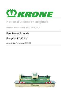 Krone EasyCut F 360 CV [gez/ges] Mode d'emploi