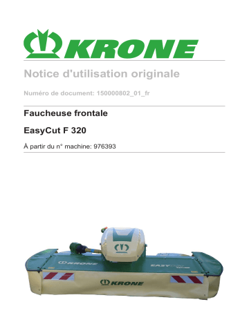 Krone EasyCut F 320 Mode d'emploi | Fixfr