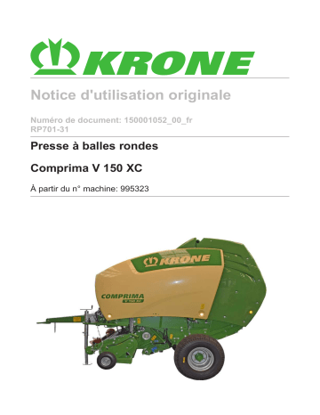 Krone RP701-30 (Comprima V 150 XC) Mode d'emploi | Fixfr