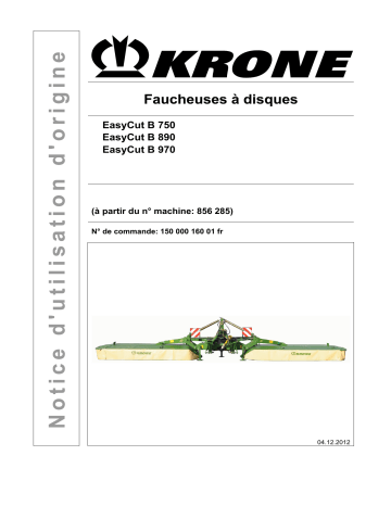 Krone EasyCut B 970 Mode d'emploi | Fixfr