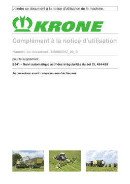 Krone EzBA Aktive Bodenkopierung CL 494-498 (B341) Mode d'emploi