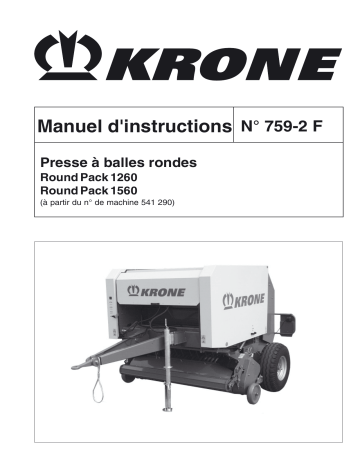 Krone RP 1260/1560 Mode d'emploi | Fixfr