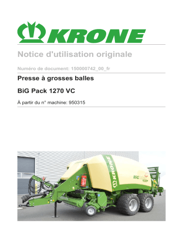 Krone BiG Pack 1270 VC Mode d'emploi | Fixfr