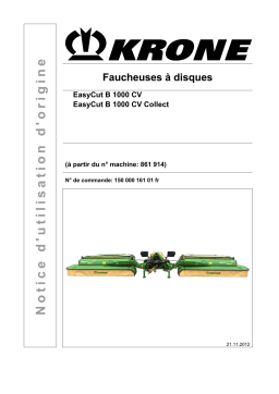 Krone EasyCut B 1000 CV (Collect) Mode d'emploi