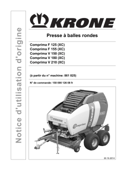 Krone Comprima F 125 (XC), Comprima F 155 (XC), Comprima V 150 (XC), Comprima V 180 (XC), Comprima V 210 (XC) Mode d'emploi