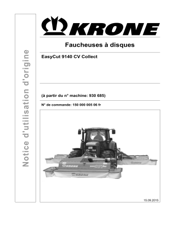 Krone EasyCut 9140 CV Collect Mode d'emploi | Fixfr