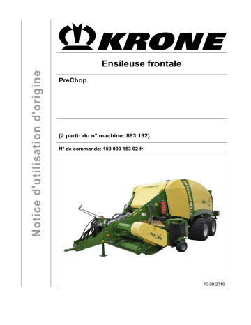 Krone PreChop Mode d'emploi | Fixfr