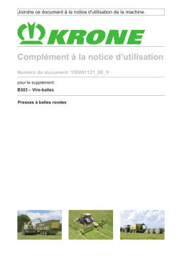 Krone EzBA Ballenaufsteller (B303) Mode d'emploi