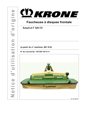 Krone EasyCut F 320 CV Mode d'emploi | Fixfr