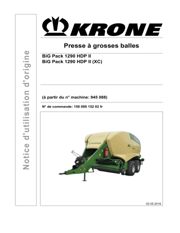 Krone BiG Pack 1290 HDP II (XC) Mode d'emploi | Fixfr