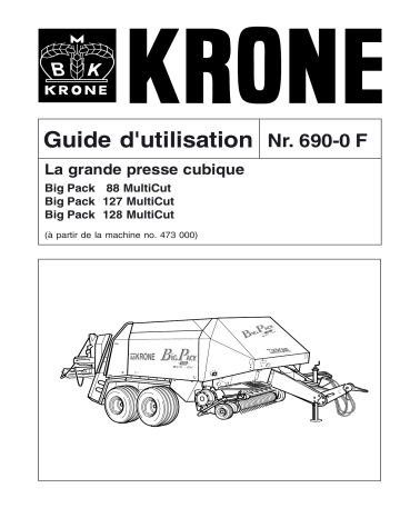 Krone BigPack 88-127-128 Mode d'emploi | Fixfr