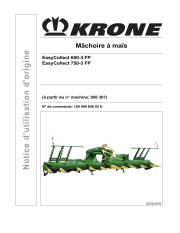 Krone EasyCollect 600-3 FP,EasyCollect 750-3 FP Mode d'emploi | Fixfr