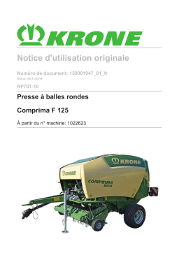 Krone Comprima F 125 Mode d'emploi