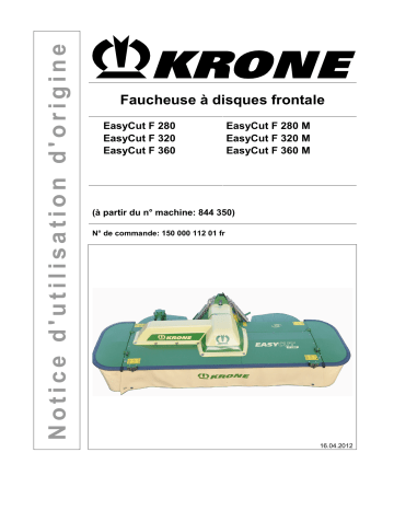 Krone EasyCut F 280,320,360, EasyCut F 280,320,360 M Mode d'emploi | Fixfr